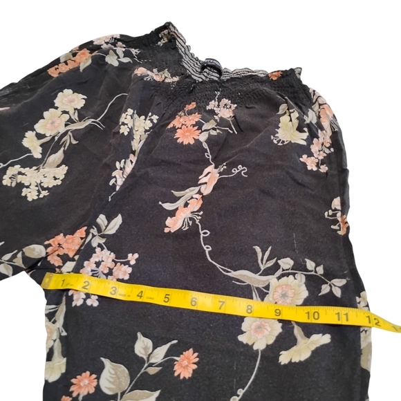 BRANDY MELVILLE | Floral Lightweight Flowy Wide Leg Elastic Waist Pants | SM - L - Picture 7 of 11